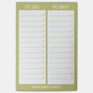Gepersonaliseerde lijst - om te doen, om te kopen post-it® notes