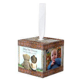 Gepersonaliseerde Lil Cowboy | Eerste Kerstmis bab Decoratie