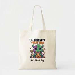 Gepersonaliseerde Lil' Monster Treat Custom Name Tote Bag