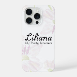 Gepersonaliseerde Liliana telefoonhoes iPhone 15 Pro Case