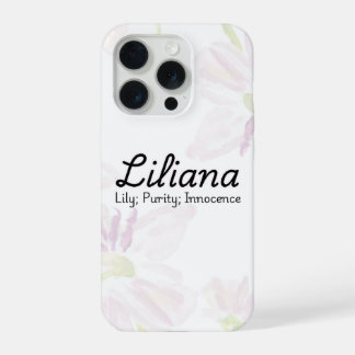 Gepersonaliseerde Liliana telefoonhoes iPhone 15 Pro Case