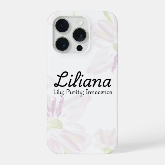 Gepersonaliseerde Liliana telefoonhoes iPhone Hoesje (Achterkant)