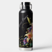 Gepersonaliseerde Lily Flower Waterfles (Voorkant)