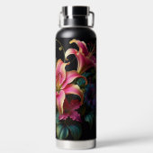 Gepersonaliseerde Lily Flower Waterfles (Achterkant)