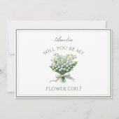 Gepersonaliseerde Lily of the Valley Bow Bloemenme Kaart (Voorkant)