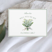 Gepersonaliseerde Lily of the Valley Bow Bloemenme Kaart