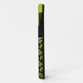Gepersonaliseerde Lime Green Black Damask Case-Mate iPhone Case (Achterkant/links)