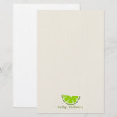 Gepersonaliseerde limoen briefpapier (Voorkant / Achterkant)