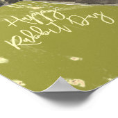 Gepersonaliseerde Limoen Collage Waterverf Konijn Poster (Hoek)