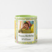 Gepersonaliseerde Limoen Cream Confetti Custom Fot Mok (Midden)