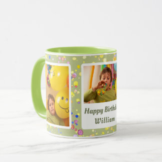 Gepersonaliseerde Limoen Cream Confetti Custom Fot Mok