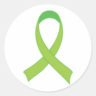 Gepersonaliseerde limoen groen bewustzijnsgeschenk ronde sticker