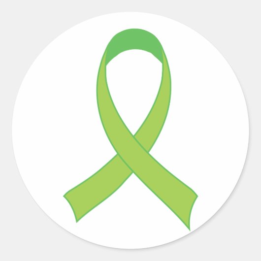 Gepersonaliseerde limoen groen bewustzijnsgeschenk ronde sticker (Voorkant)