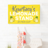 Gepersonaliseerde limonadestandaard spandoek (Insitu)