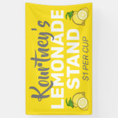 Gepersonaliseerde limonadestandaard spandoek (Verticaal)