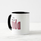 Gepersonaliseerde "Linda" Dark Raspberry Roos en z Mok (Voorkant links)