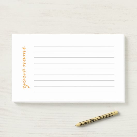 Gepersonaliseerde line-up merkt het op post-it® notes (Op bureau)