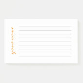 Gepersonaliseerde line-up merkt het op post-it® notes (Voorkant)