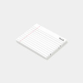 Gepersonaliseerde Lined School Notitieboek Papier Post-it® Notes (Schuin)