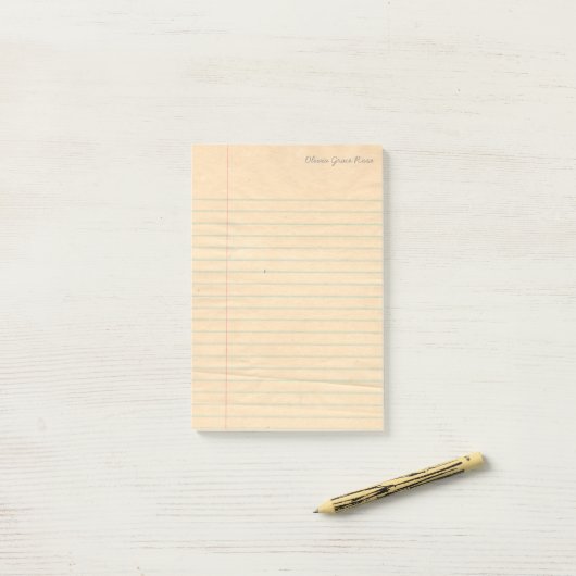 Gepersonaliseerde Lined School Notitieboek Papier  Post-it® Notes (Op bureau)