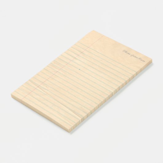 Gepersonaliseerde Lined School Notitieboek Papier  Post-it® Notes (Schuin)