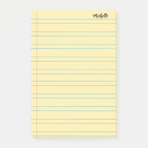 Gepersonaliseerde Lined School Notitieboek Papier Post-it® Notes