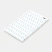 Gepersonaliseerde Lined School Notitieboek Papier Post-it® Notes (Schuin)