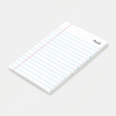Gepersonaliseerde Lined School Notitieboek Papier Post-it® Notes (Schuin)