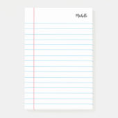 Gepersonaliseerde Lined School Notitieboek Papier  Post-it® Notes (Voorkant)