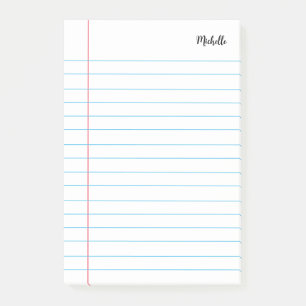 Gepersonaliseerde Lined School Notitieboek Papier  Post-it® Notes