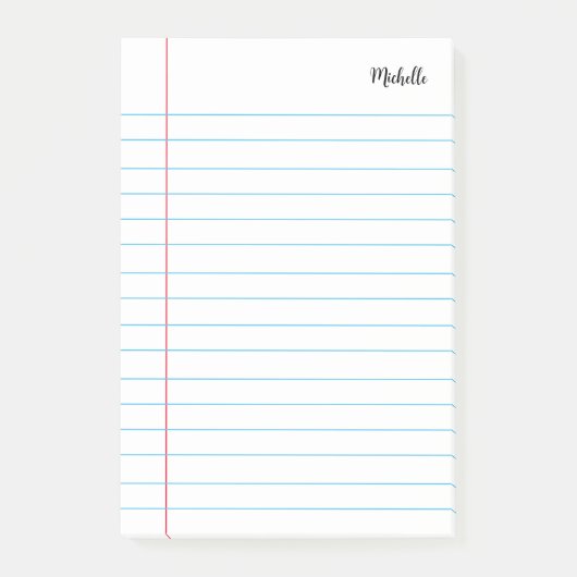 Gepersonaliseerde Lined School Notitieboek Papier Post-it® Notes (Voorkant)