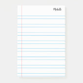 Gepersonaliseerde Lined School Notitieboek Papier Post-it® Notes (Voorkant)