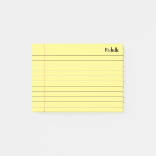 Gepersonaliseerde Lined School Notitieboek Papier Post-it® Notes (Voorkant)