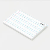 Gepersonaliseerde Lined School Notitieboek Papier Post-it® Notes (Schuin)