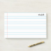 Gepersonaliseerde Lined School Notitieboek Papier Post-it® Notes (Op bureau)