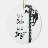 Gepersonaliseerde Lineman/Linemen Kerstversiering Keramisch Ornament (Links)