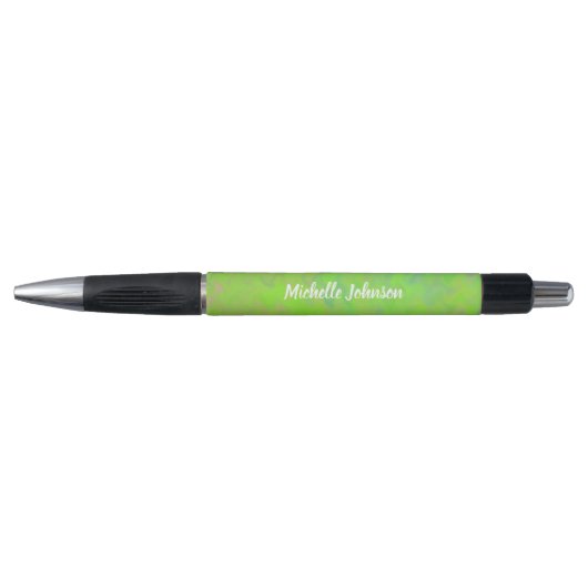 Gepersonaliseerde Linggroene gemarmerde kunst Pen (Voorkant)