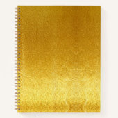 Gepersonaliseerde Linkerhand Goud Bloemen Naam Gif Notitieboek (Voorkant)