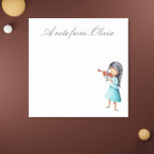 Gepersonaliseerde linkshandige violist performer post-it® notes