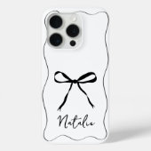 Gepersonaliseerde Lintboog Modern Monochroom Case-Mate iPhone Case (Achterkant)