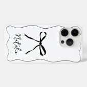 Gepersonaliseerde Lintboog Modern Monochroom Case-Mate iPhone Case (Achterkant (horizontaal))