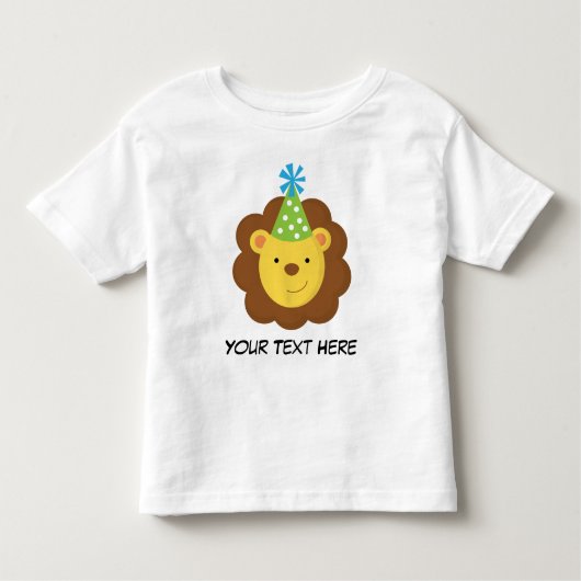 Gepersonaliseerde Lion Birthday T-Shirt voor jonge (Voorkant)