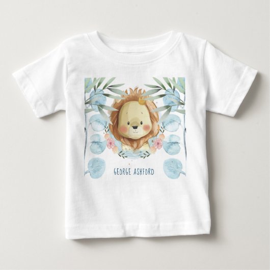 Gepersonaliseerde Lion Illustration Baby (Voorkant)