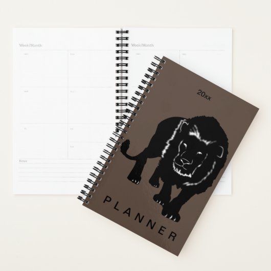 Gepersonaliseerde Lion Planner Aangepaste kleur en (Display)
