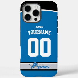 Gepersonaliseerde Lions Jersey Amerikaans Football iPhone 16 Pro Max Hoesje