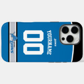 Gepersonaliseerde Lions Jersey Amerikaans Football Case-Mate iPhone Case (Achterkant (horizontaal))