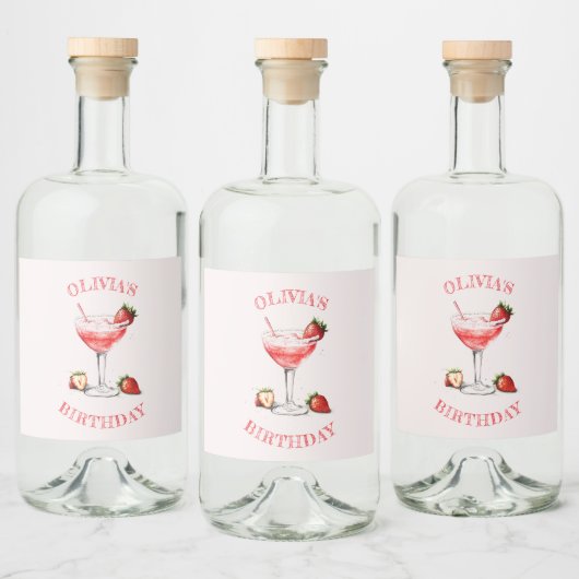 Gepersonaliseerde Liquor Bottle Label Cocktail Des Likeurfles Etiket (Flessen)