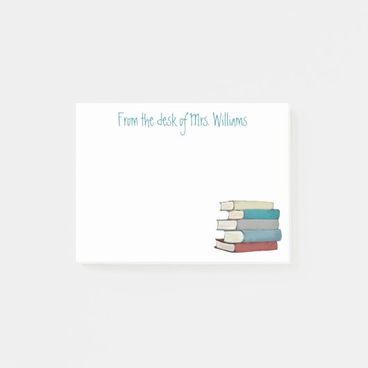 Gepersonaliseerde literatuurleraar & bibliothecari post-it® notes (Voorkant)