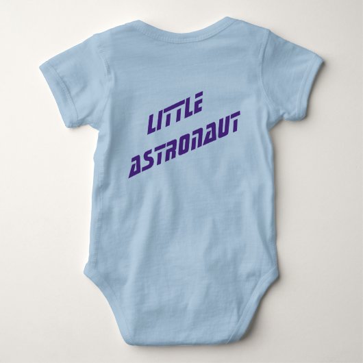 Gepersonaliseerde "Little Astronaut" Baby Bodysuit (Achterkant)
