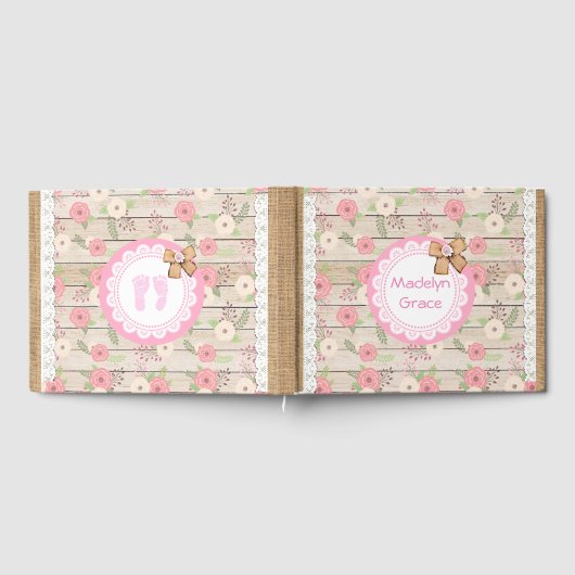Gepersonaliseerde Little Baby Girl Baby shower Boe Gastenboek (Volledig)